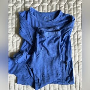 Kyte baby blue long sleeve bamboo pajama Set-2T